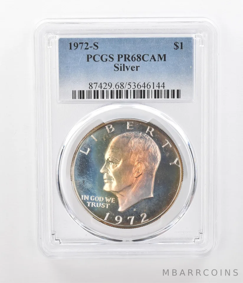 1972-S Eisenhower $1 Silver PR68 CAM PCGS Beautiful Tone *1164