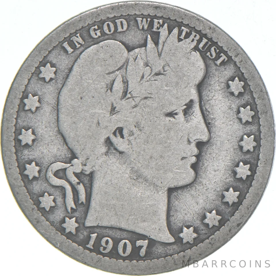 1907-O Barber Quarter Average Circ