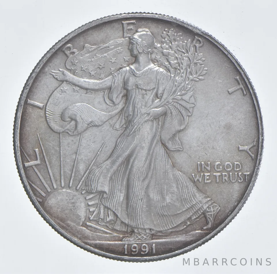 Better Date 1991 American Silver Eagle 1 Troy Oz .999 Fine Silver *018