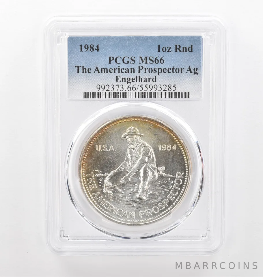 1984 Engelhard Prospector 1 Oz Silver MS66 PCGS Beautiful Tone *2170