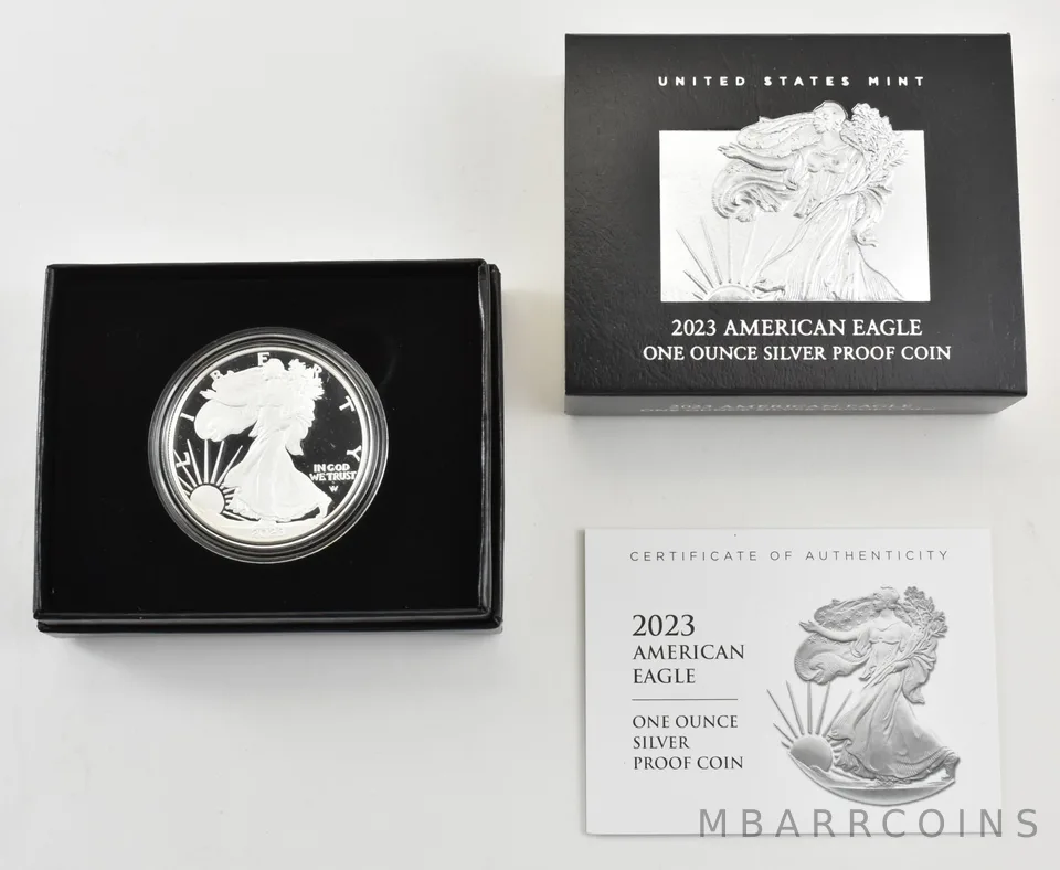 2023-S American Silver Eagle PROOF 1 Oz Silver - Coin & Box & COA