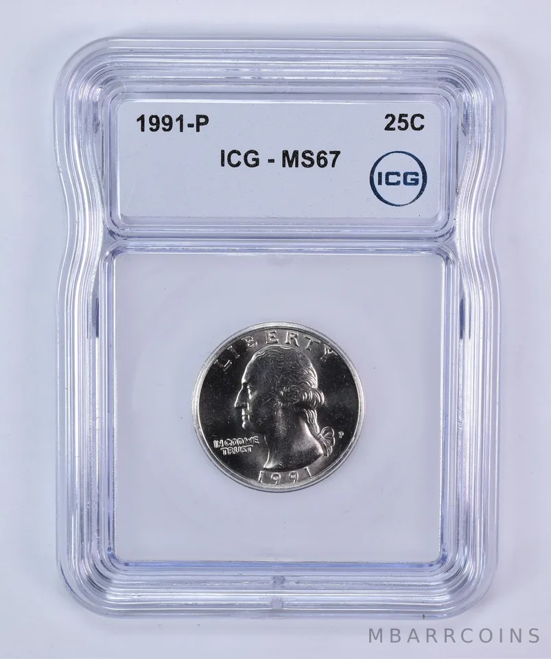 1991-P Washington Quarter MS67 ICG