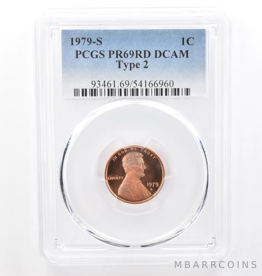 1979-S Lincoln Memorial Cent Type 2 PR69 RD DCAM PCGS Beautiful Tone a7749
