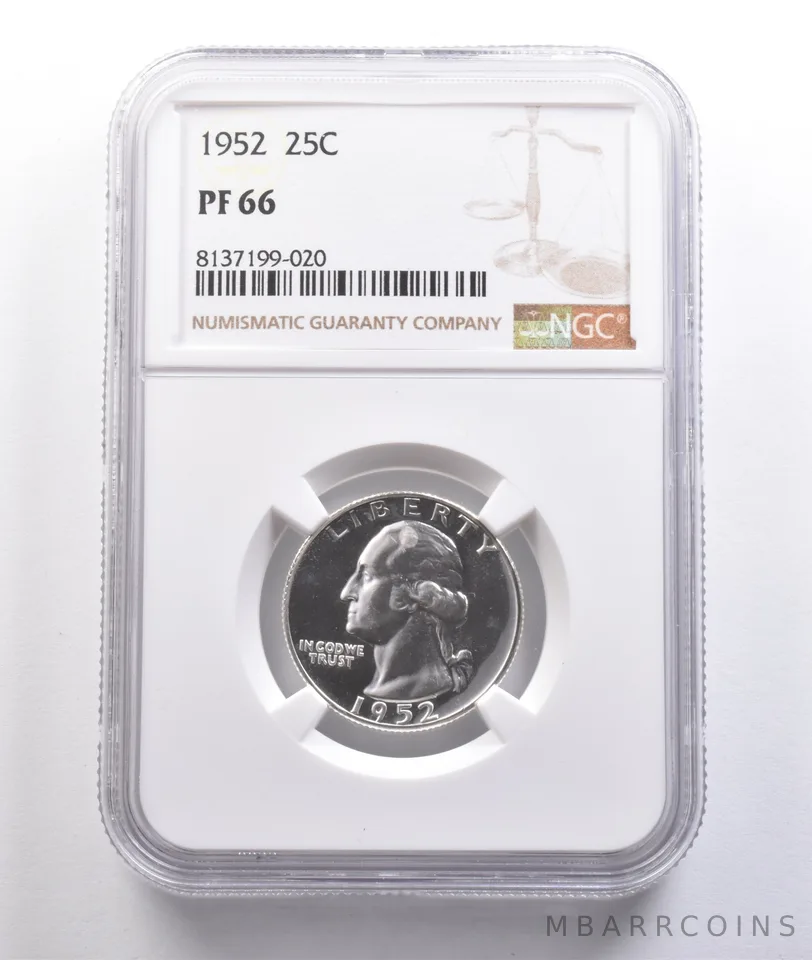1952 Washington Quarter PF66 NGC Great Contrast *6943