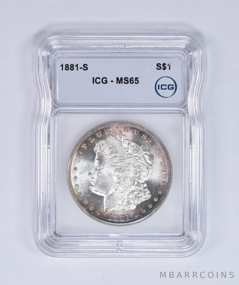 1881-S Morgan Silver Dollar MS65 ICG Beautiful Tone *8014