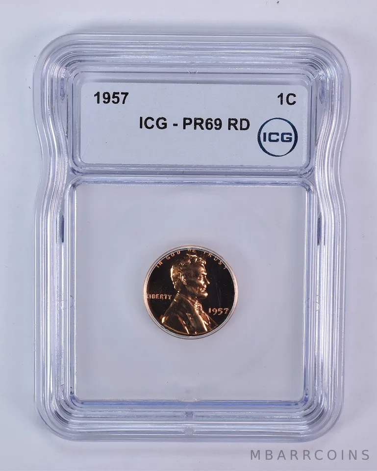 1957 Lincoln Wheat Cent PR69 RD ICG