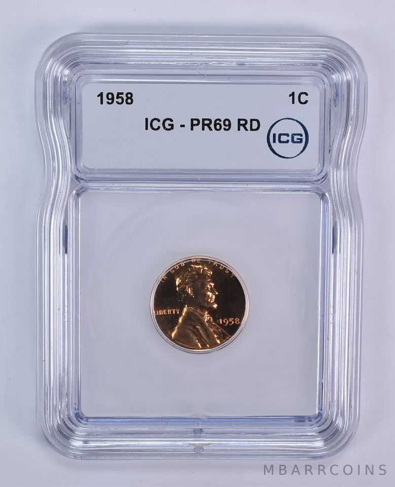 1958 Lincoln Wheat Cent PR69 RD ICG
