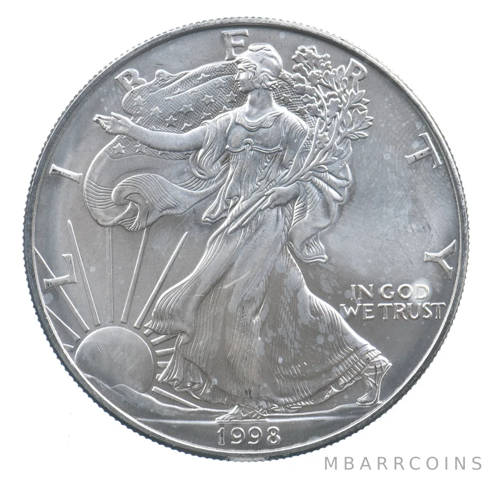 Better Date 1998 American Silver Eagle 1 Troy Oz .999 Fine Silver *655