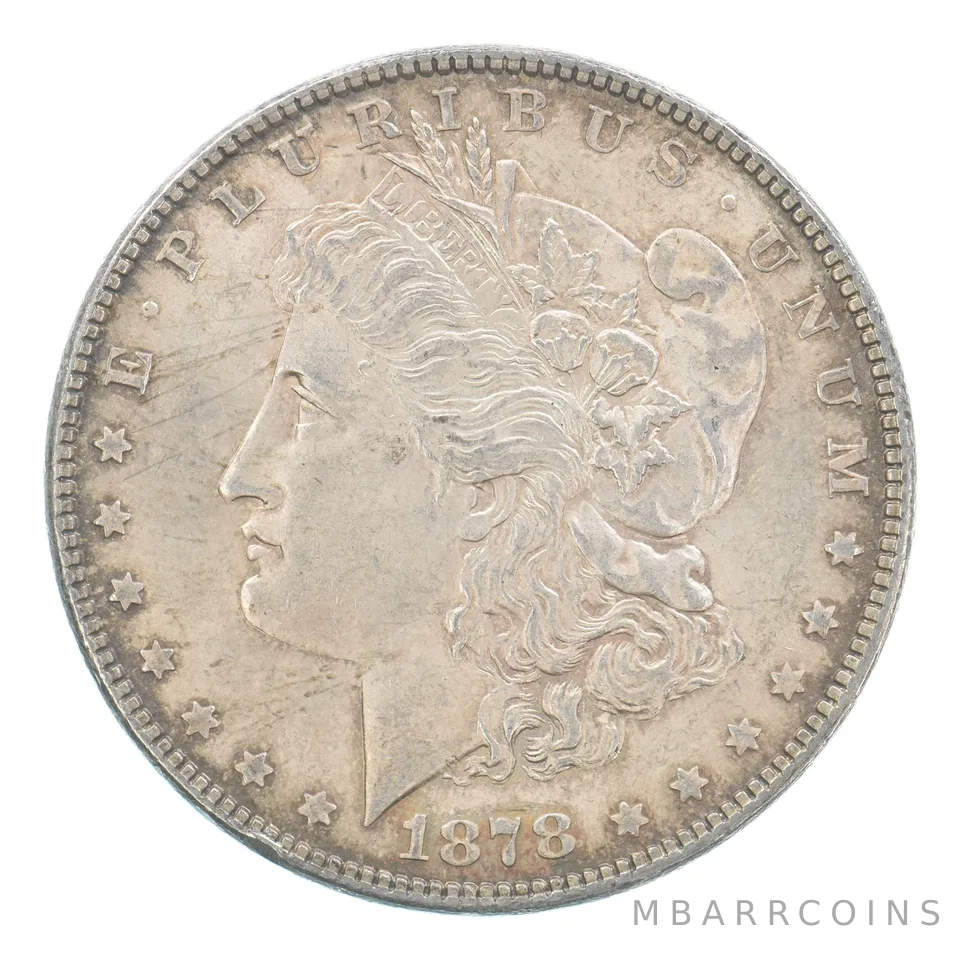 1878 7TF Morgan Silver Dollar Reverse Of 78 Beautiful Tone *0349