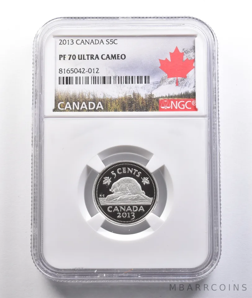 2013 Canada 5 Cents Silver PF70 UCAM NGC a6881