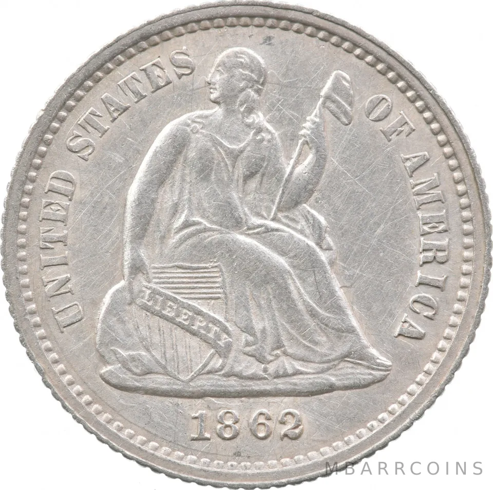 1862 Seated Liberty Half Dime *5503