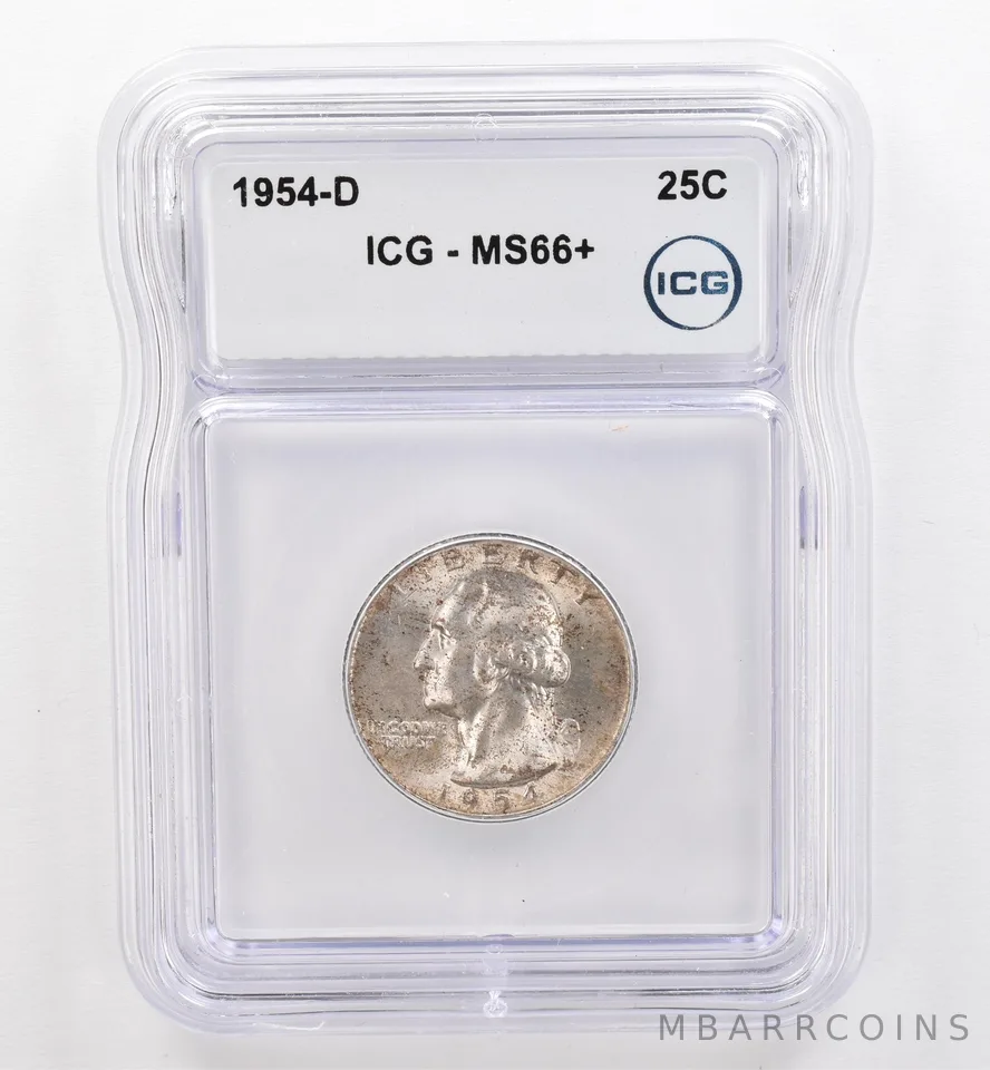 1954-D Washington Quarter MS66+ ICG Beautiful Tone *9482