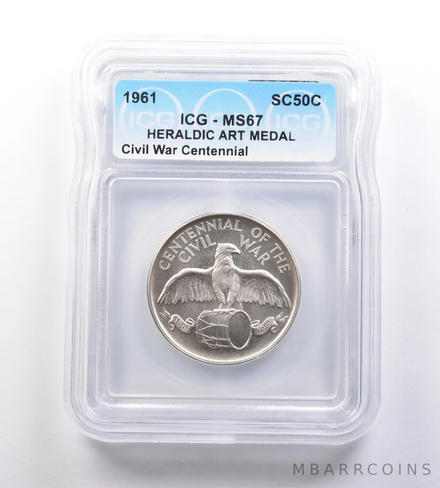 1961 So-Called Half Dollar Civil War Centennial MS67 ICG a7161