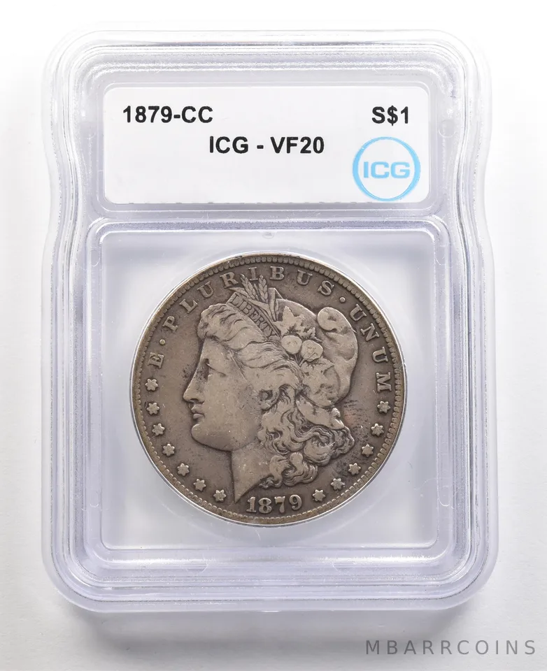 1879-CC Morgan Silver Dollar VF20 ICG a5455