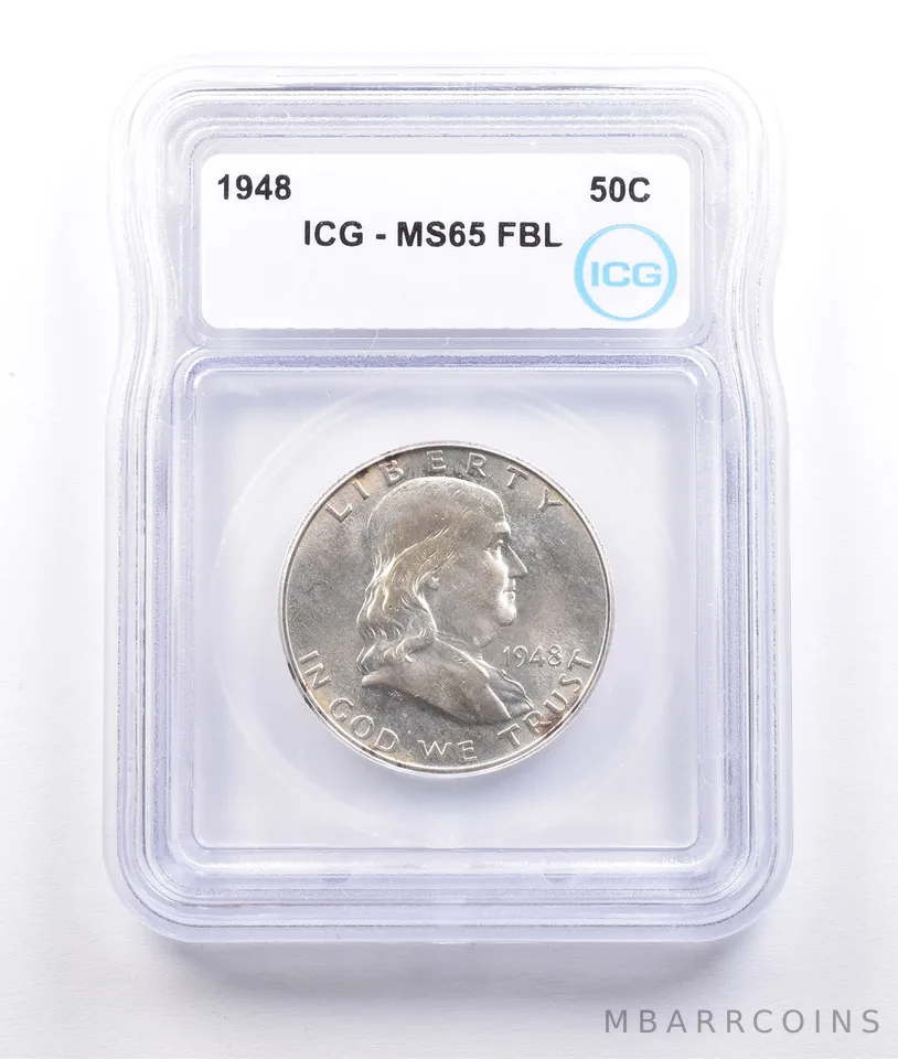 1948 Franklin Half Dollar MS65 FBL ICG *6890