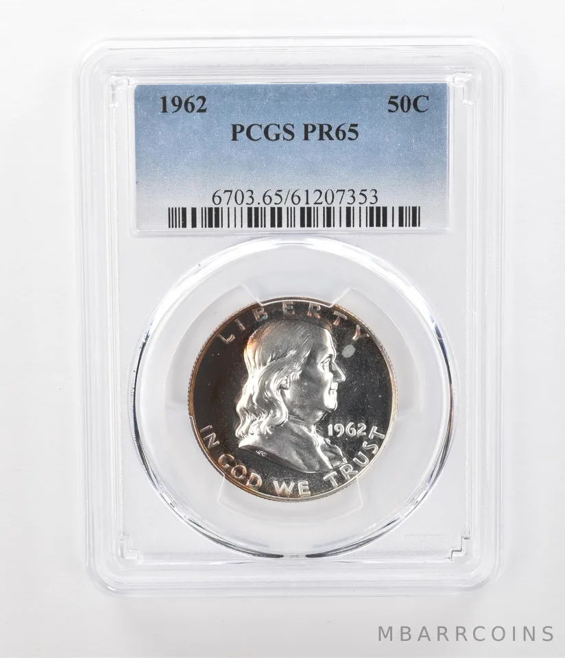 1962 Franklin Half Dollar PR65 PCGS Beautiful Tone *1141