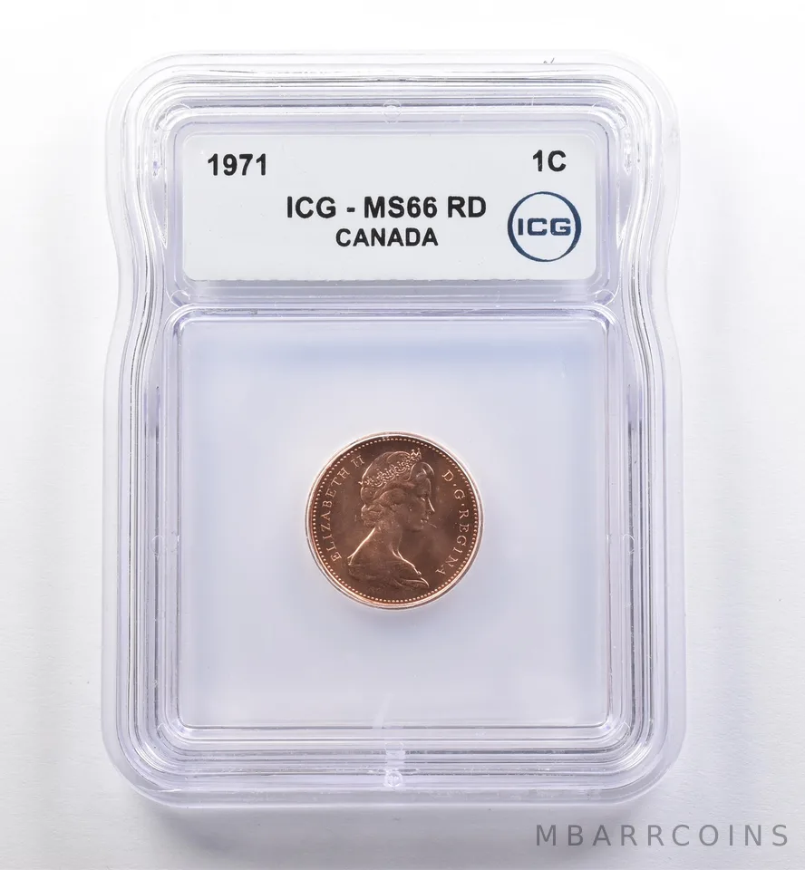 1971 Canada 1 Cent MS66 RD ICG *0224