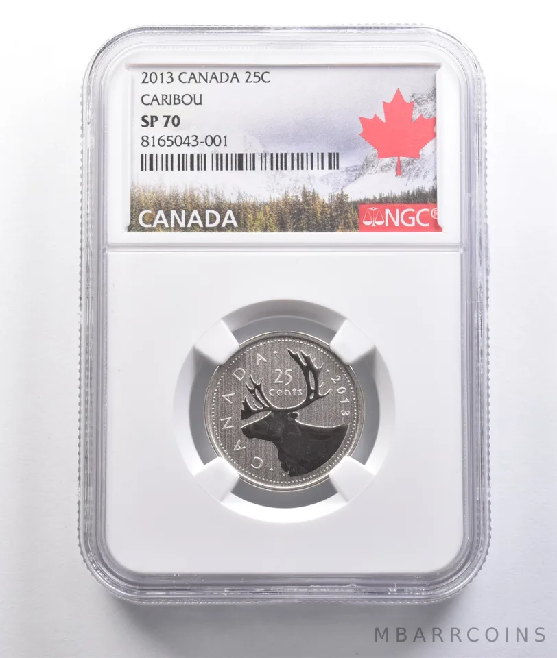 2013 Canada 25 Cents Caribou SP70 NGC *6899