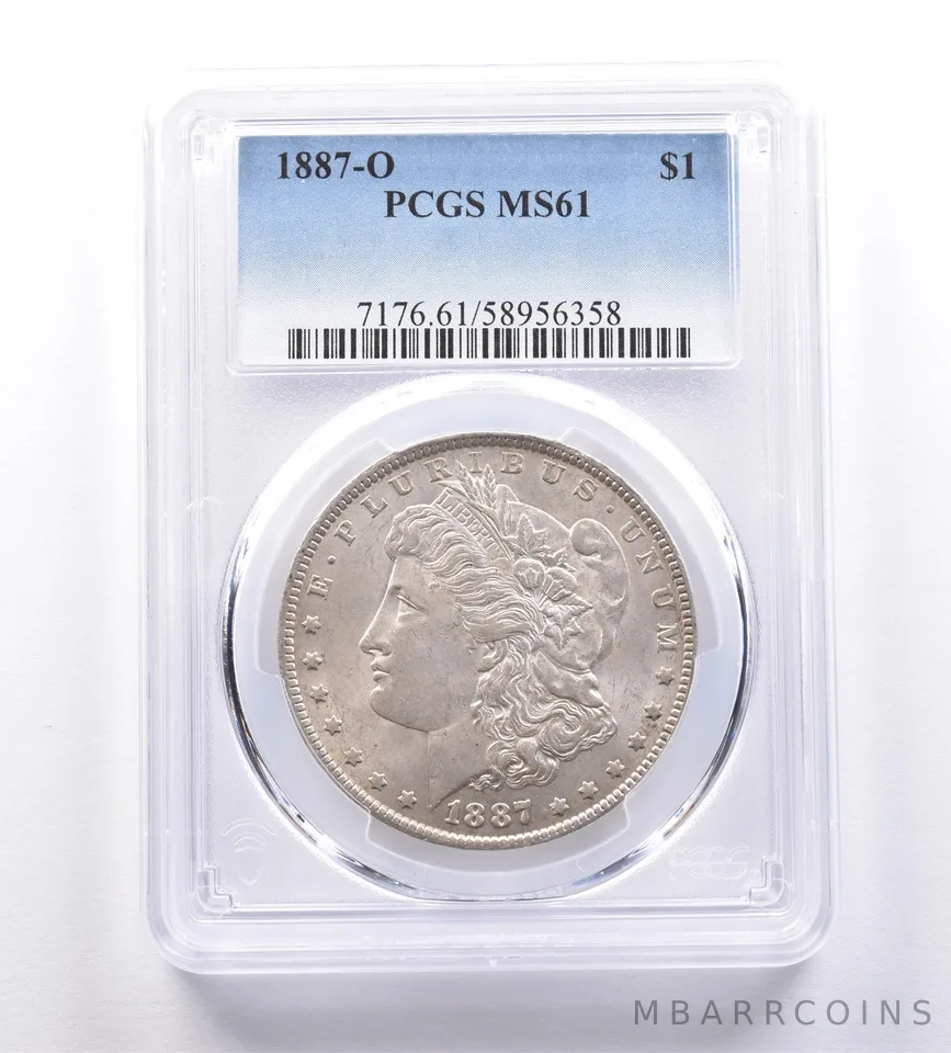 1887-O Morgan Silver Dollar MS61 PCGS *9202