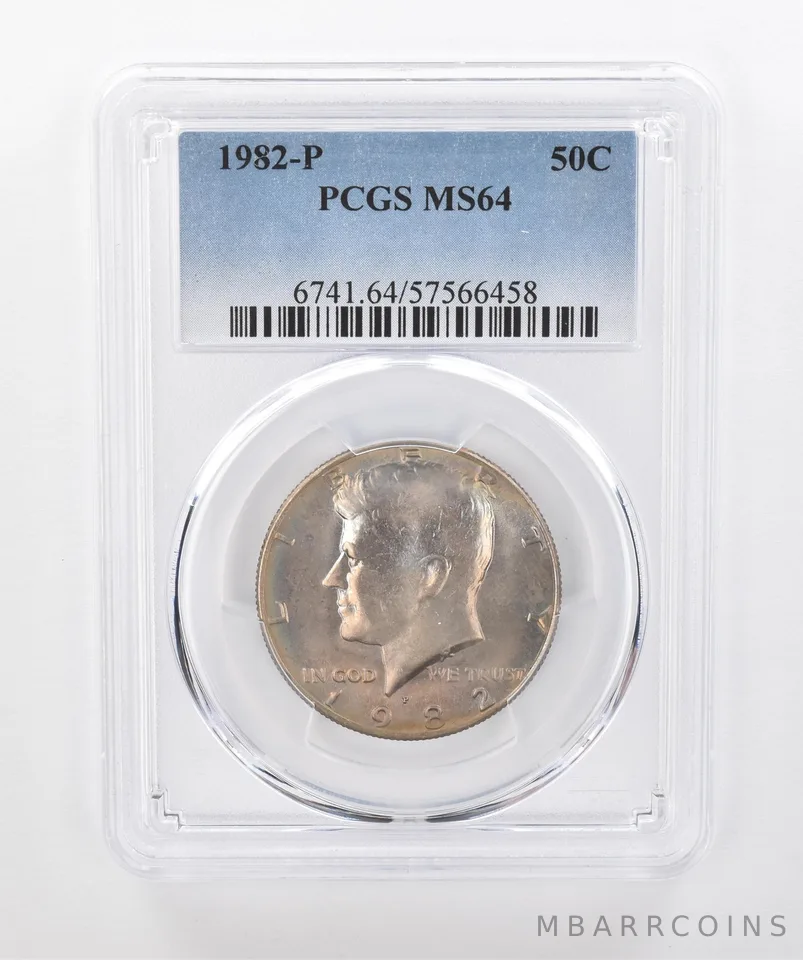 1982-P Kennedy Half Dollar MS64 PCGS Beautiful Tone *1378