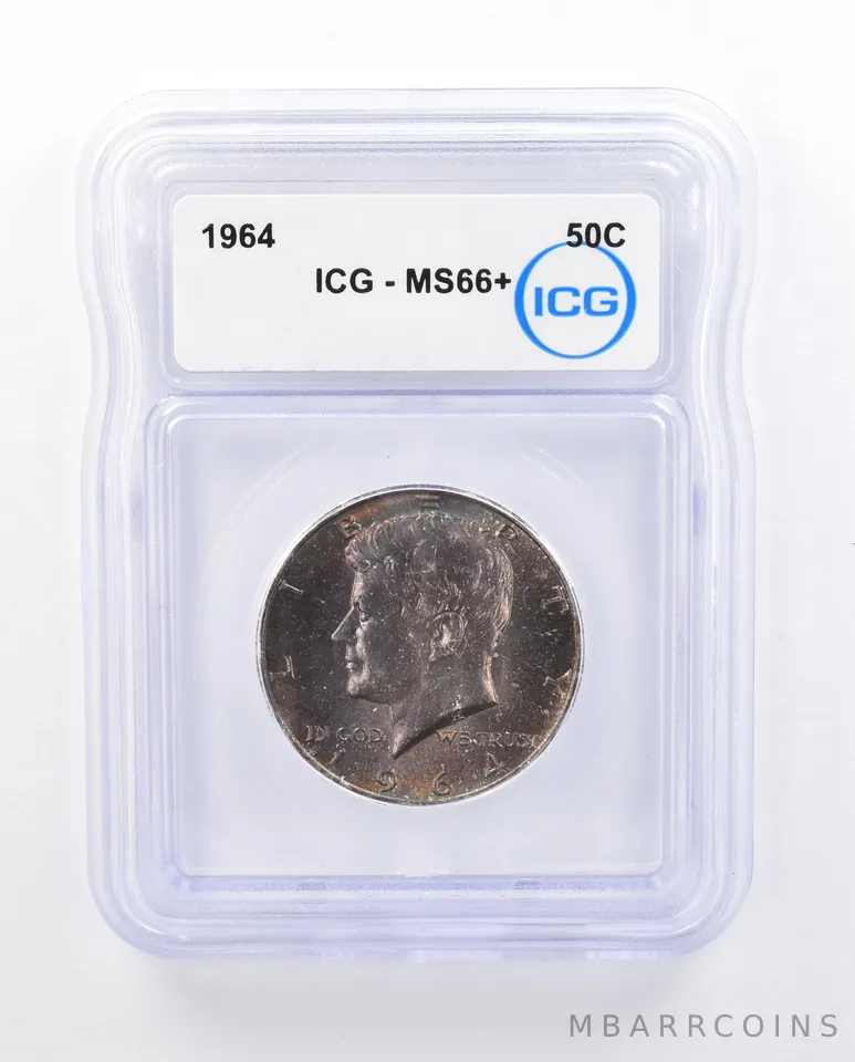 1964 Kennedy Half Dollar MS66+ ICG Beautiful Tone a1909