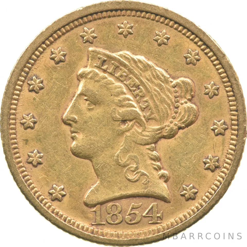 1854-O $2.50 Liberty Head Gold Quarter Eagle *3878