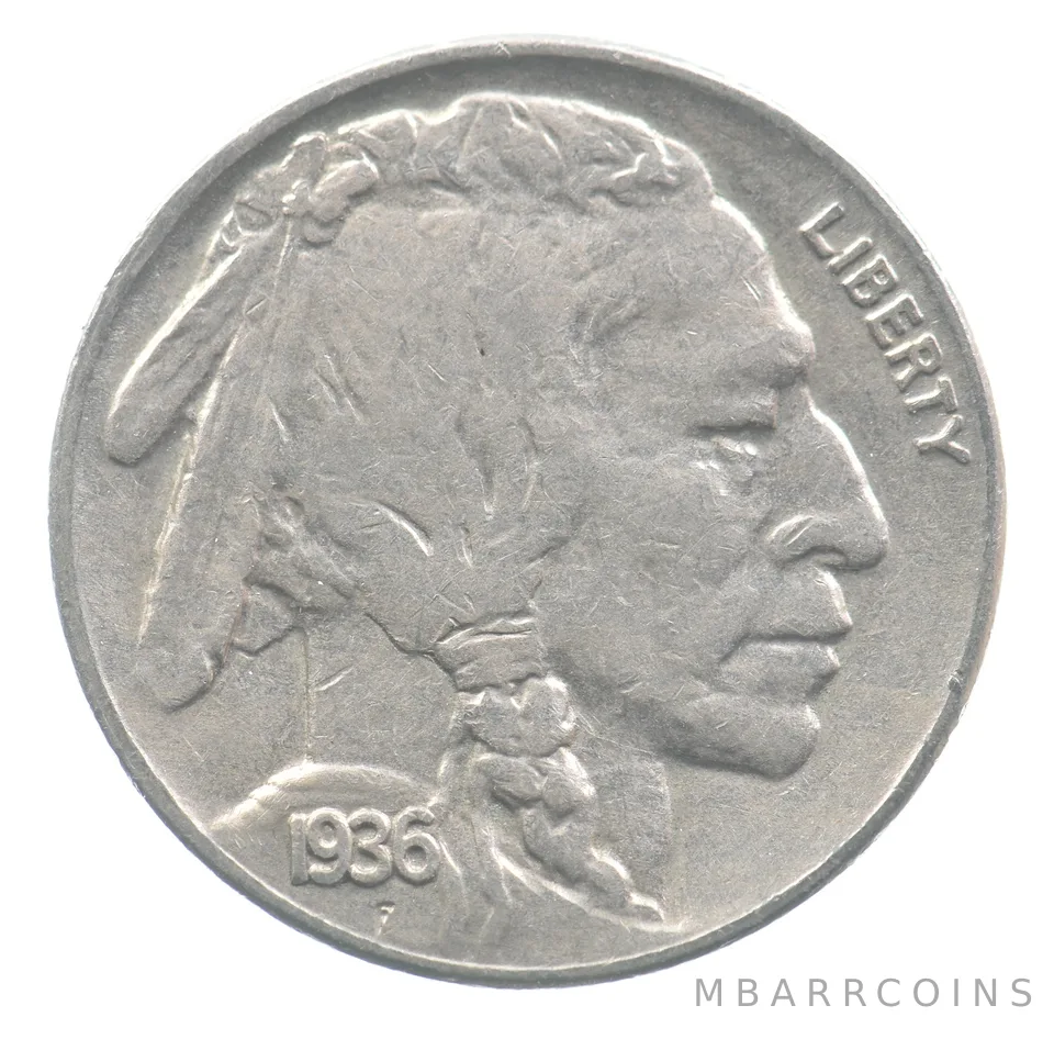 1936-S Indian Head Buffalo Nickel *9380