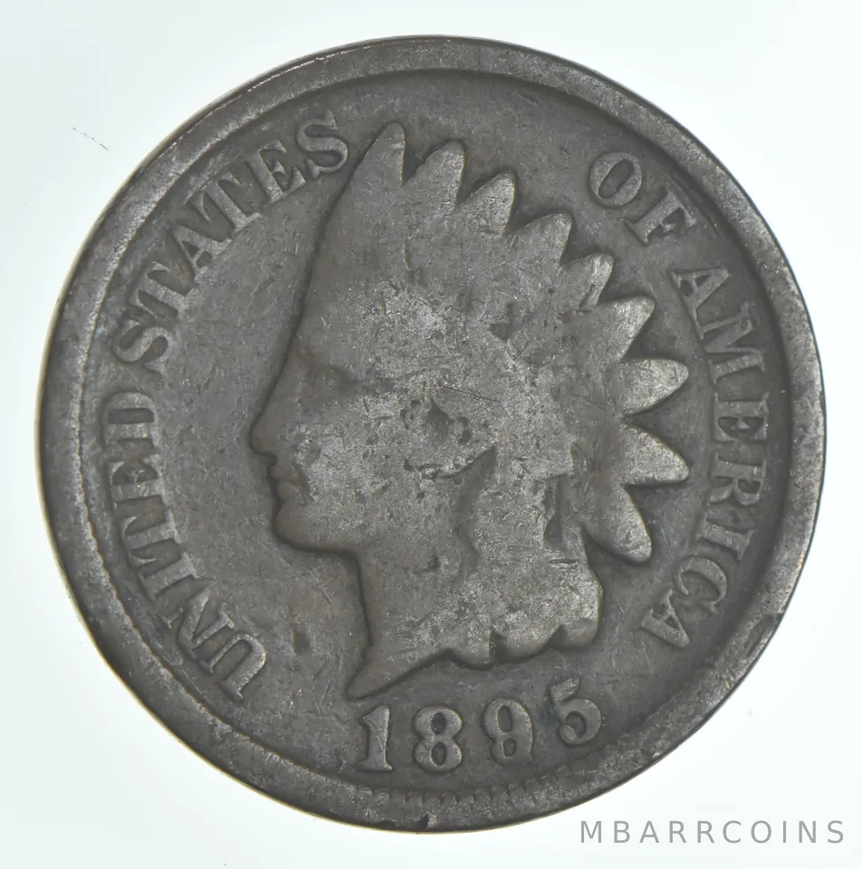 1895 Indian Head Cent AC Average Circ