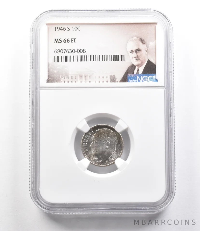 1946-S Roosevelt Dime MS66 FT NGC FS 502 a2571