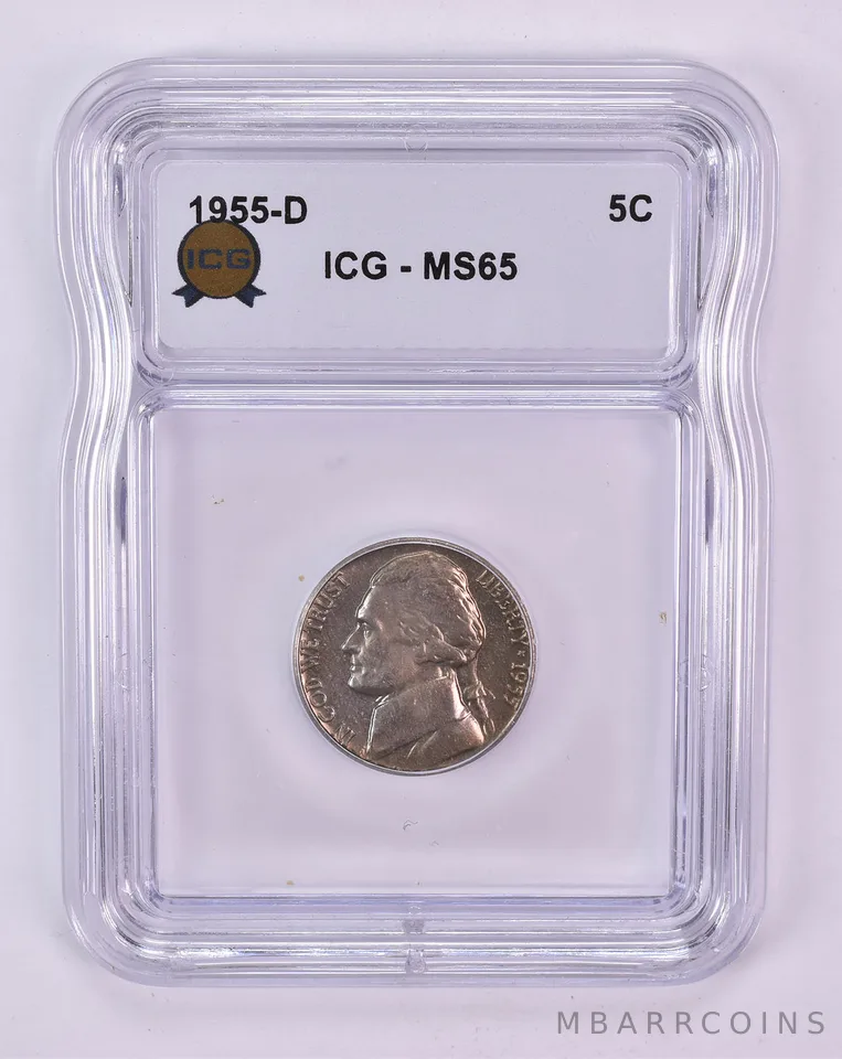 1955-D Jefferson Nickel MS65 ICG