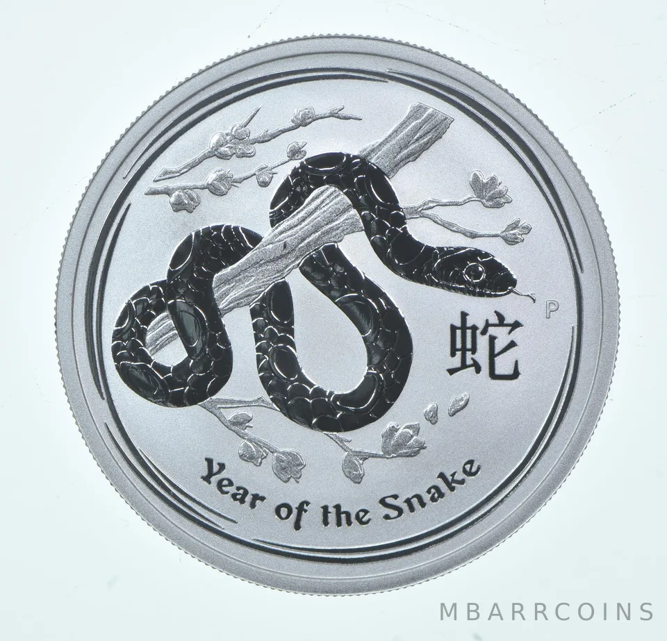2013 P Australia 50 Cents Silver Lunar Year Of The Snake 1/2 Oz