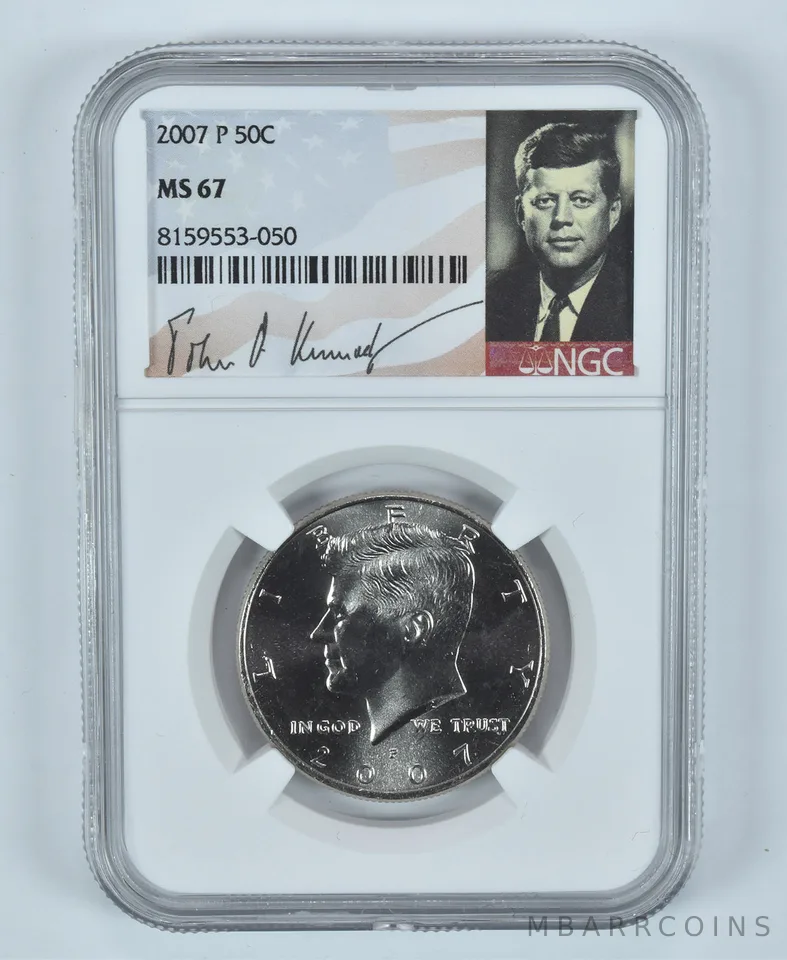 2007-P Kennedy Half Dollar MS67 NGC Special Label
