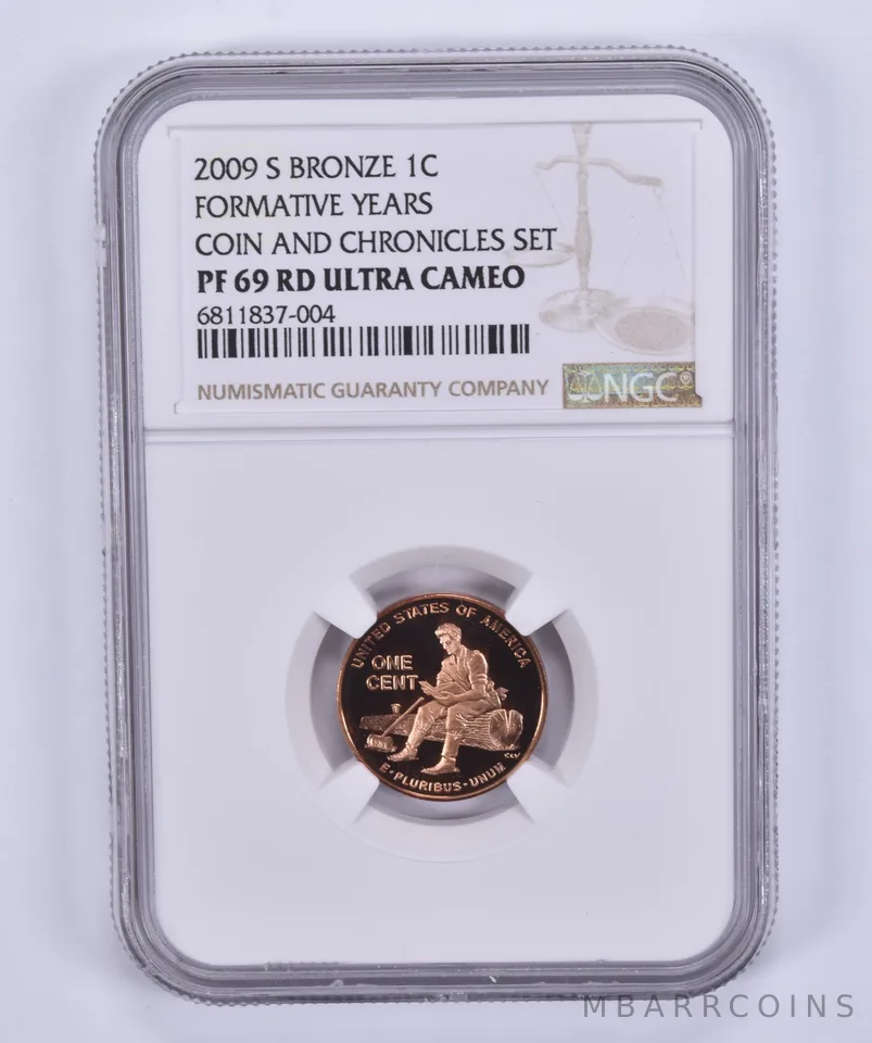 2009-S Lincoln Cent Formative Years Coin & Chronicles PF69RD UCAM NGC