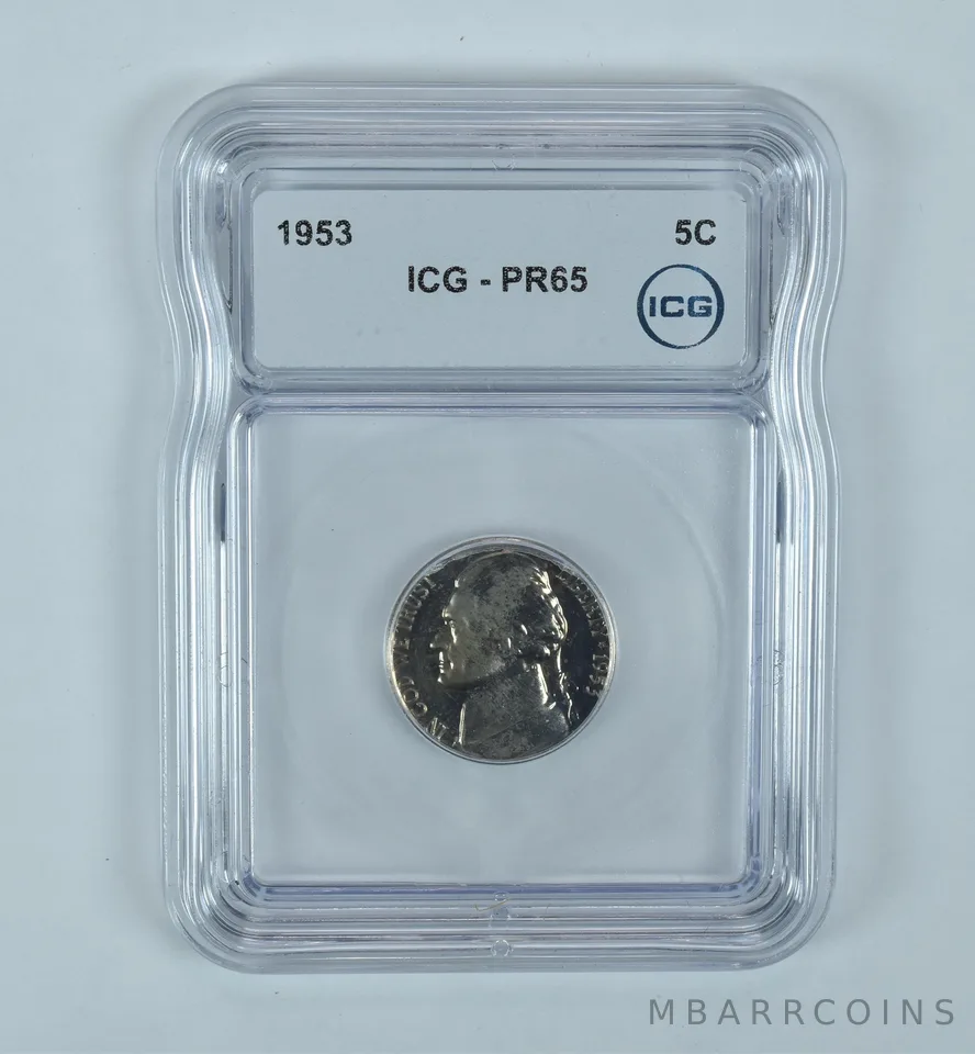 1953 Jefferson Nickel PR65 ICG