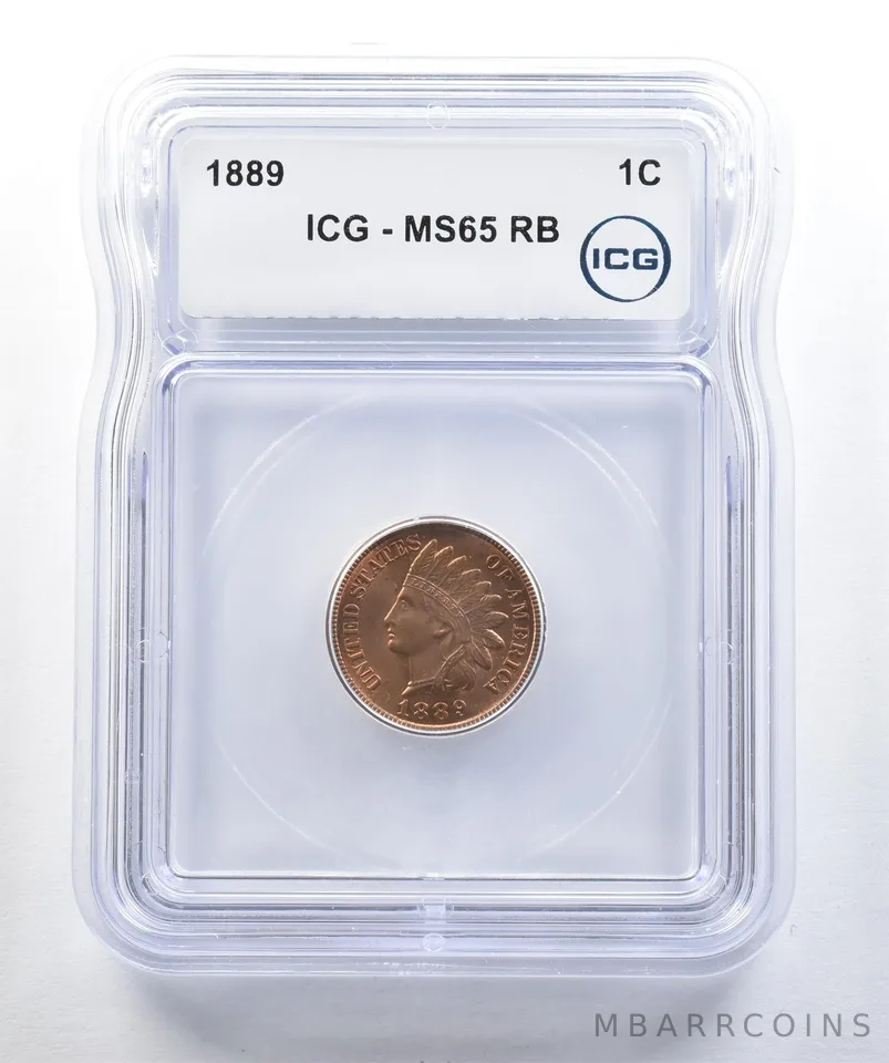 1889 Indian Head Cent MS65 RB ICG *1594
