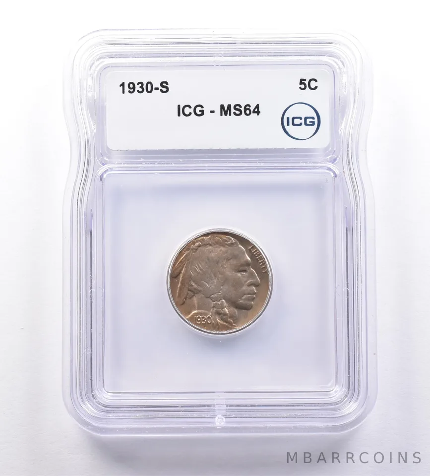 1930-S Indian Head Buffalo Nickel MS64 ICG *9204