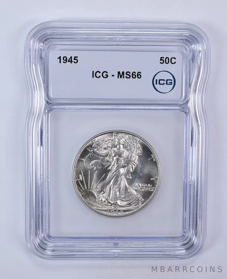 1945 Walking Liberty Half Dollar MS66 ICG