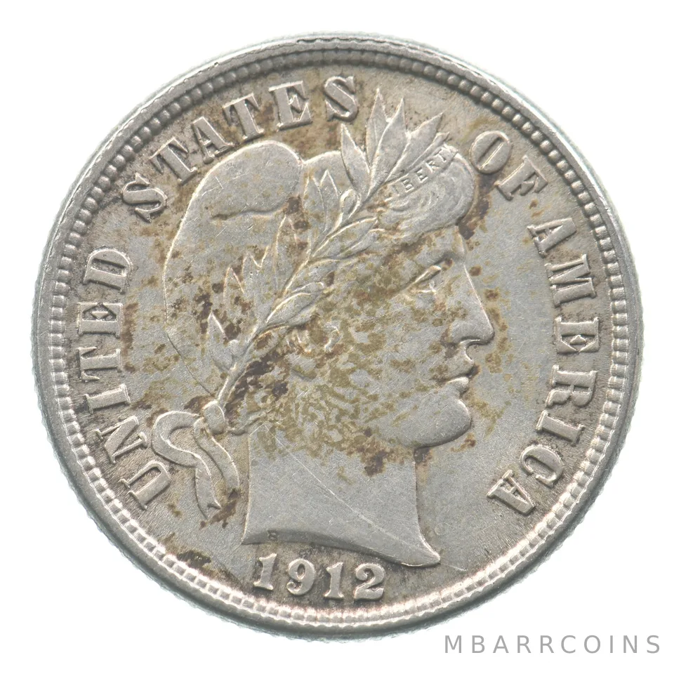 1912 Barber Dime *7728