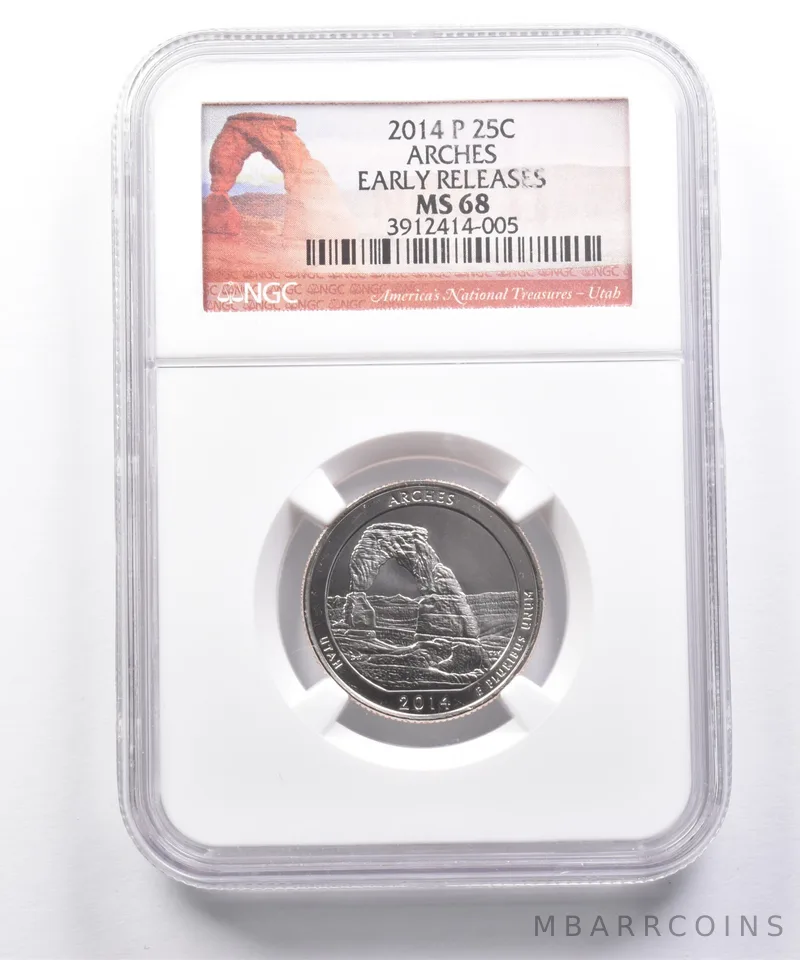2014-P Washington Quarter Arches Early Releases MS68 NGC *7327