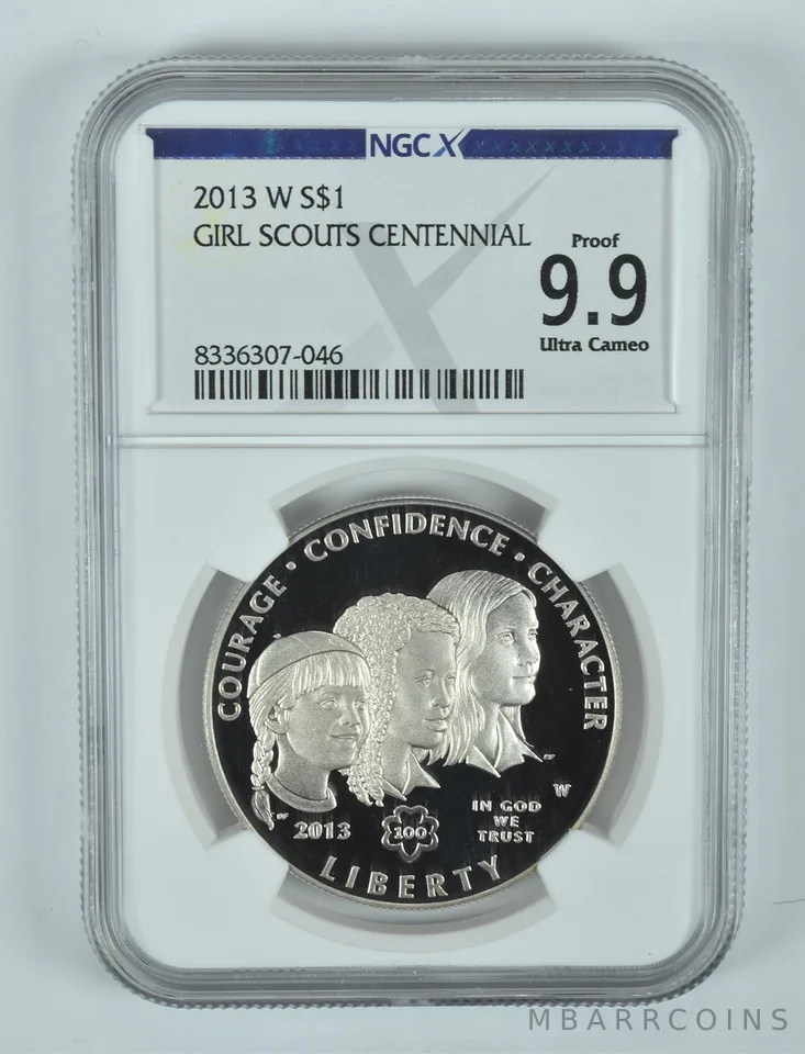 2013-W Girl Scouts Commemorative Silver Dollar Proof 9.9 UCAM NGC X