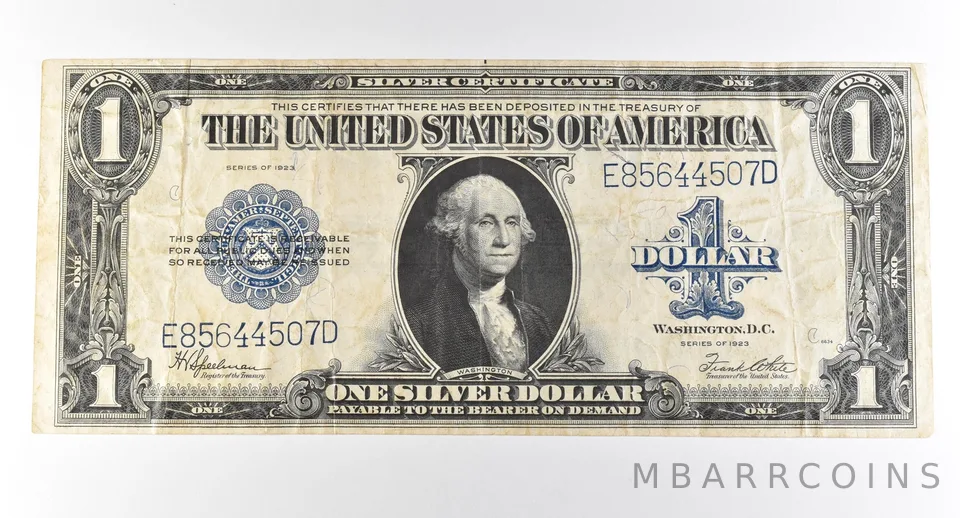 1923 $1 Silver Certificate Large Note Blue Seal Fr#237 *2979