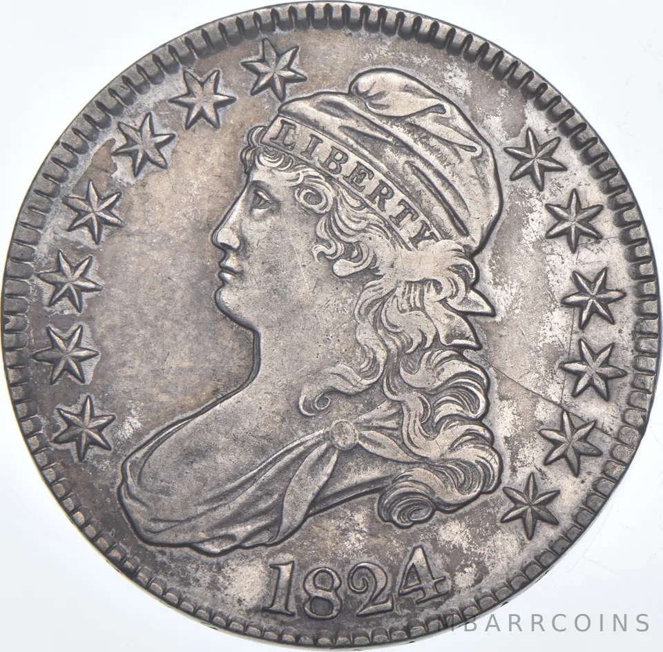 1824 Capped Bust Half Dollar - 106a R4 a7652