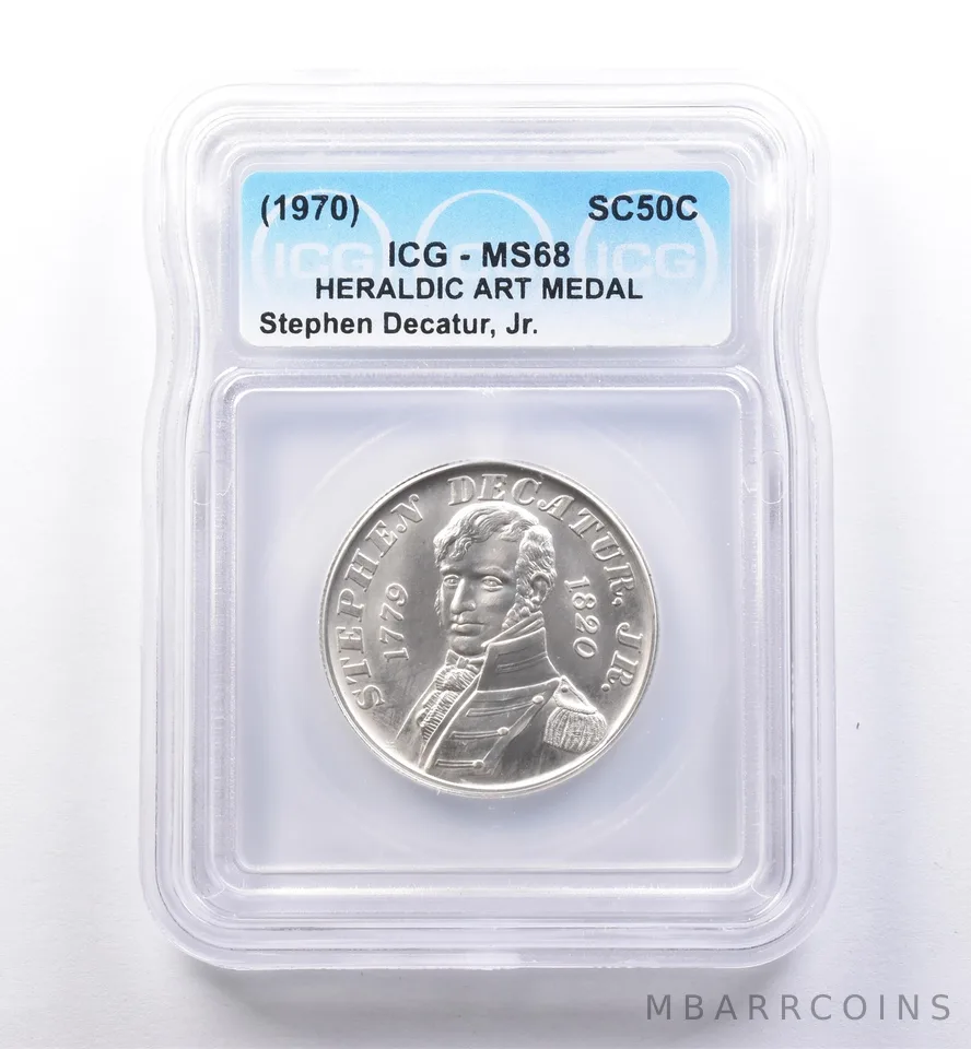 (1970) So Called Half Dollar Stephen Decatur Jr MS68 ICG *8476