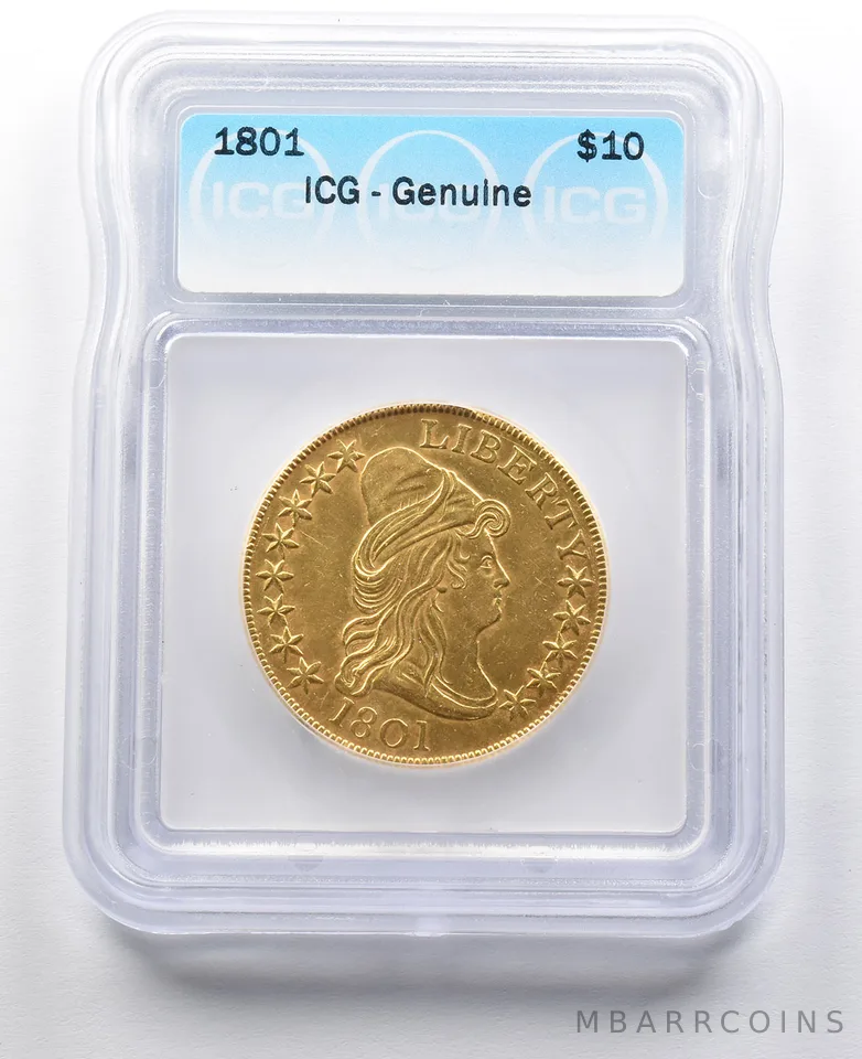 1801 $10 Liberty Cap Gold Eagle ICG *2087