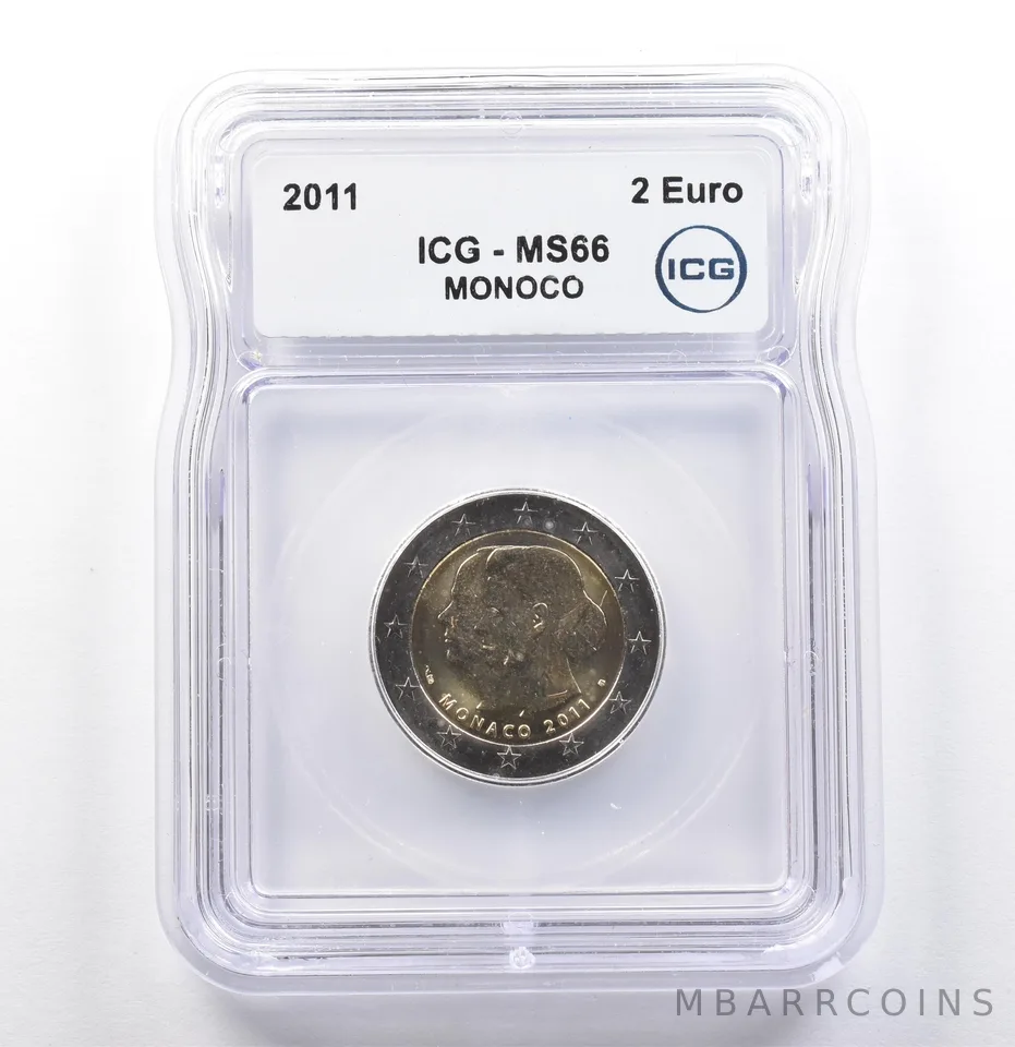 2011 Monaco 2 Euro MS66 ICG *9946