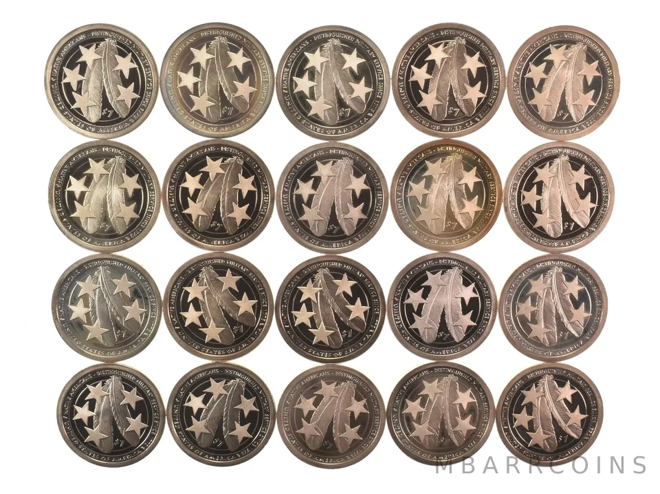 (20) 2021-S Sacagawea $1 Proof ROLL Natives In Military