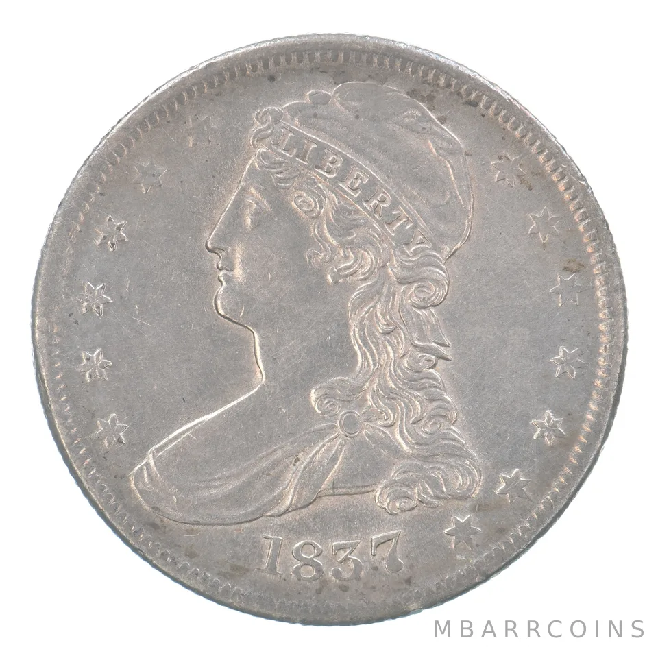 1837 Capped Bust Half Dollar Beautiful Tone *0696