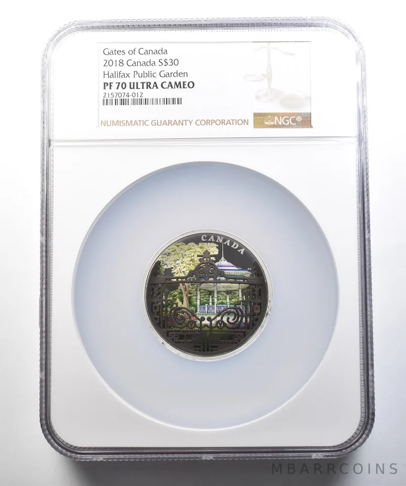 2018 Canada 30 Dollars Silver Halifax Public Garden PF70 UCAM NGC *4422