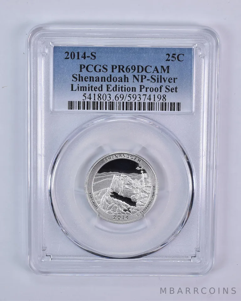 2014-S ATB Quarter Silver Shenandoah Limited Edition Set PR69 DCAM PCGS