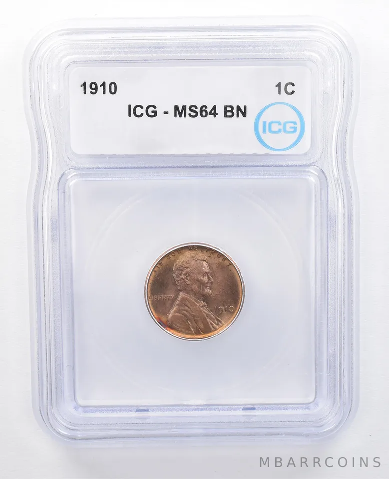 1910 Lincoln Wheat Cent MS64 BN ICG Beautiful Tone *7637